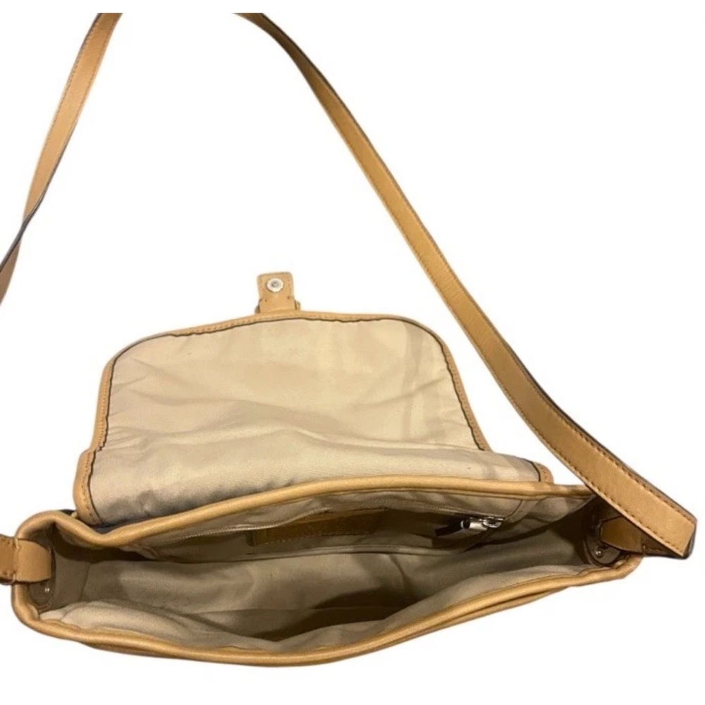RARE! VTG Coach Hadley Crossbody Shoulder Bag Purse Navy White Leather Buckle - Picture 8 of 16